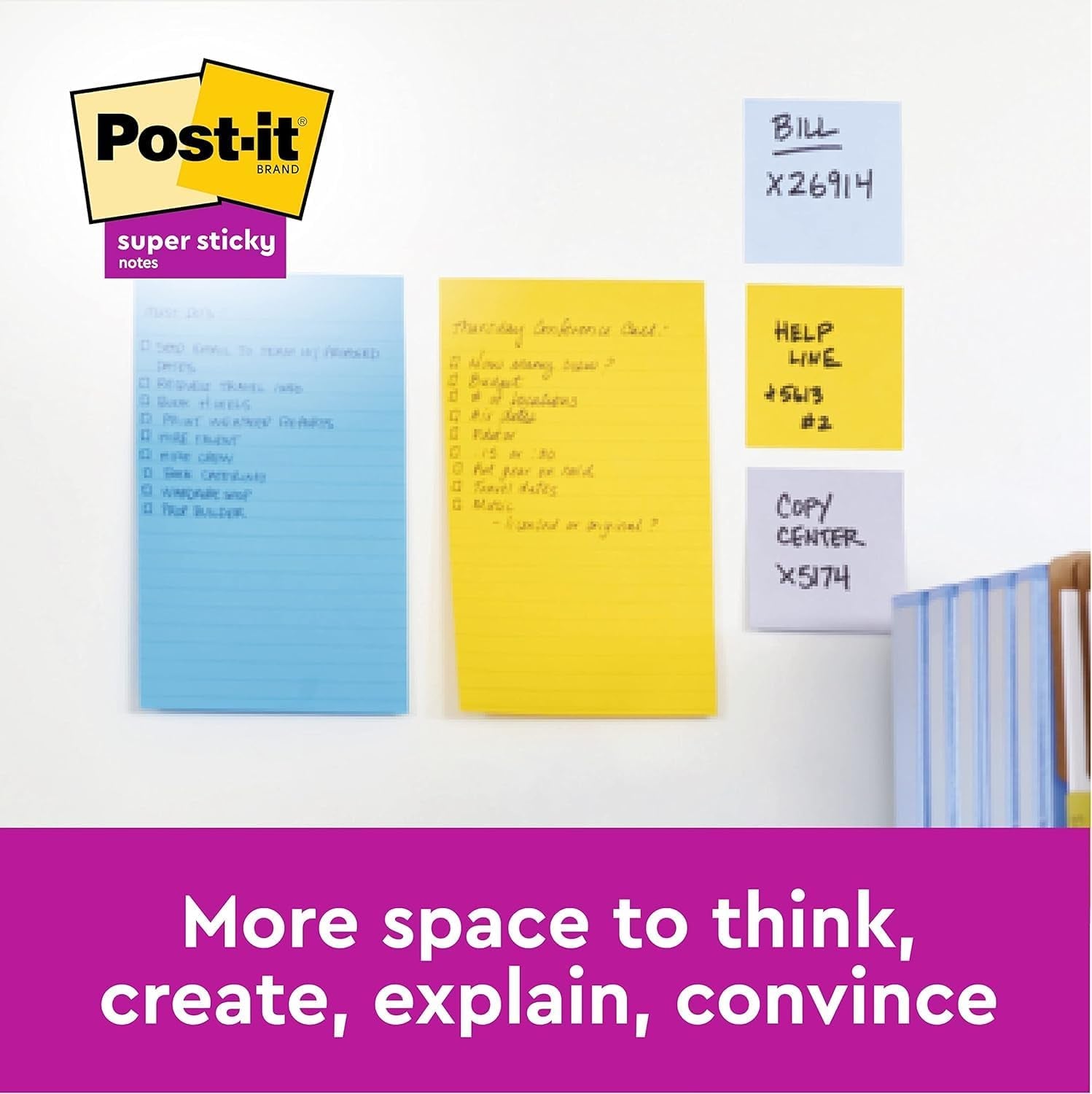 Post-it Super Sticky Notes – Extra Strong Adhesion for Big Ideas