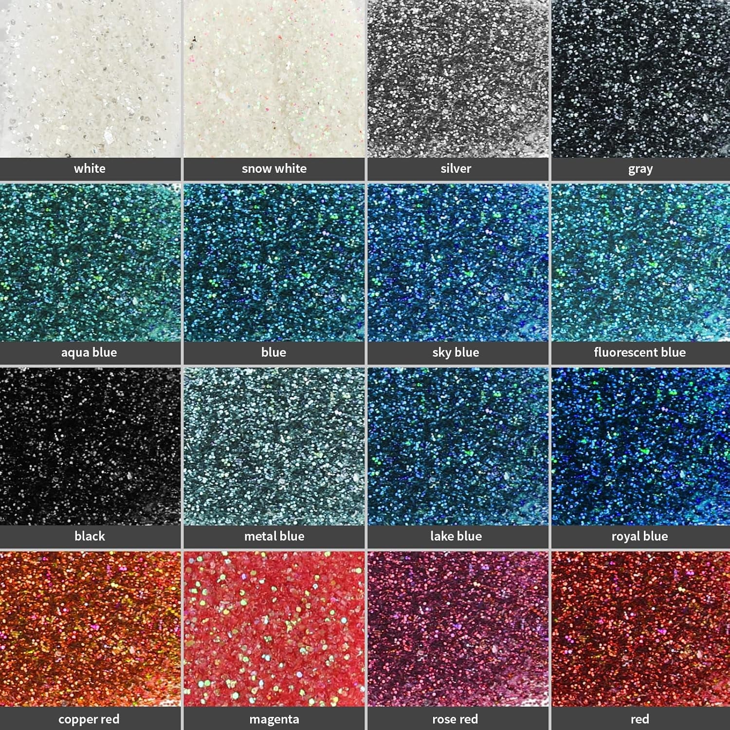 Fine Glitter Set – 32 Colours for Crafts, Resin & Beauty (7.6g Each)
