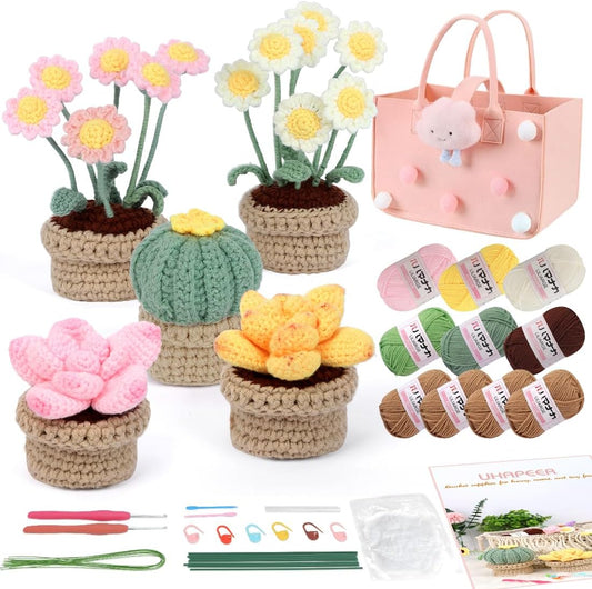 UHAPEER Crochet Kit – Complete Set for Beginners & DIY Enthusiasts
