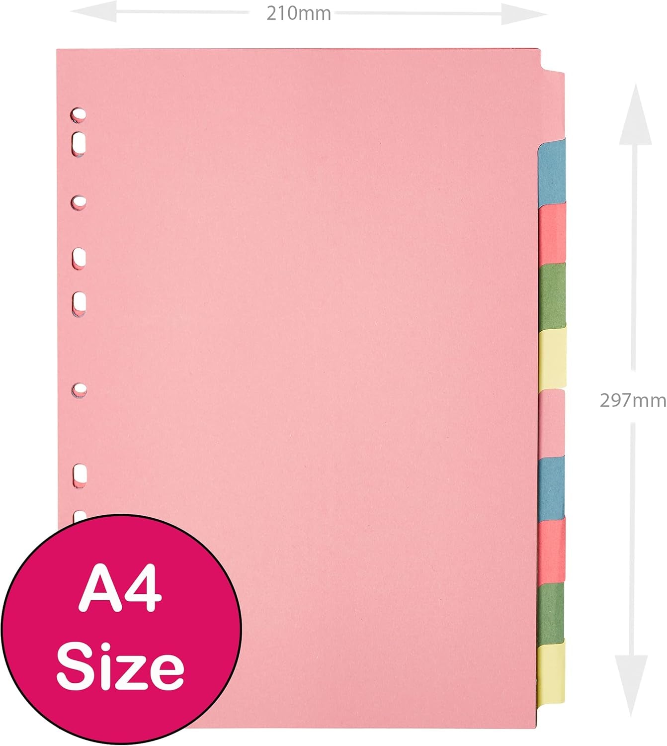 A4 10-Part File Dividers – Pack of 5 for Efficient Organization