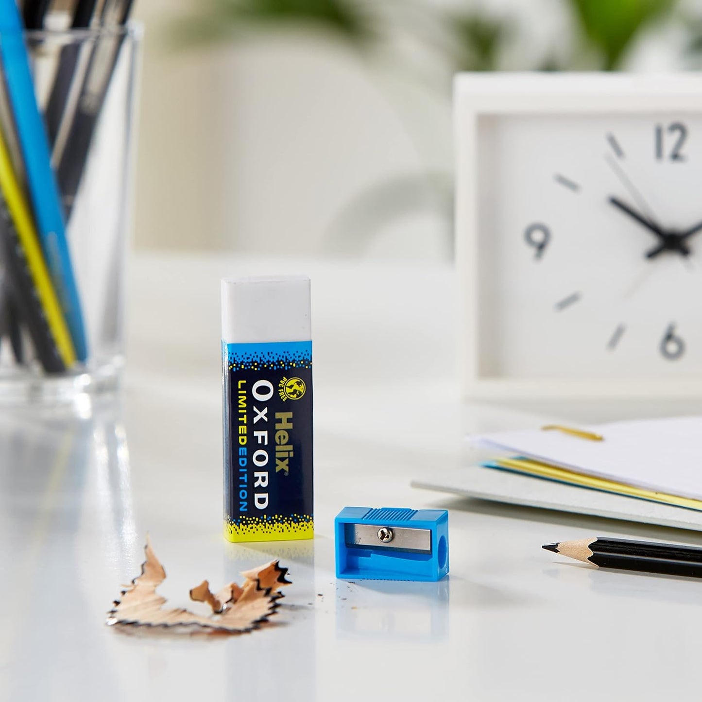 Helix Oxford Twin Pack – Eraser & Pencil Sharpener for Everyday Use