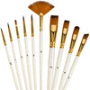 Nylon Paint Brushes Set – Acrylic, Oil & Watercolor