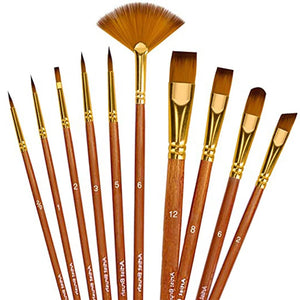 Nylon Paint Brushes Set – Acrylic, Oil & Watercolor