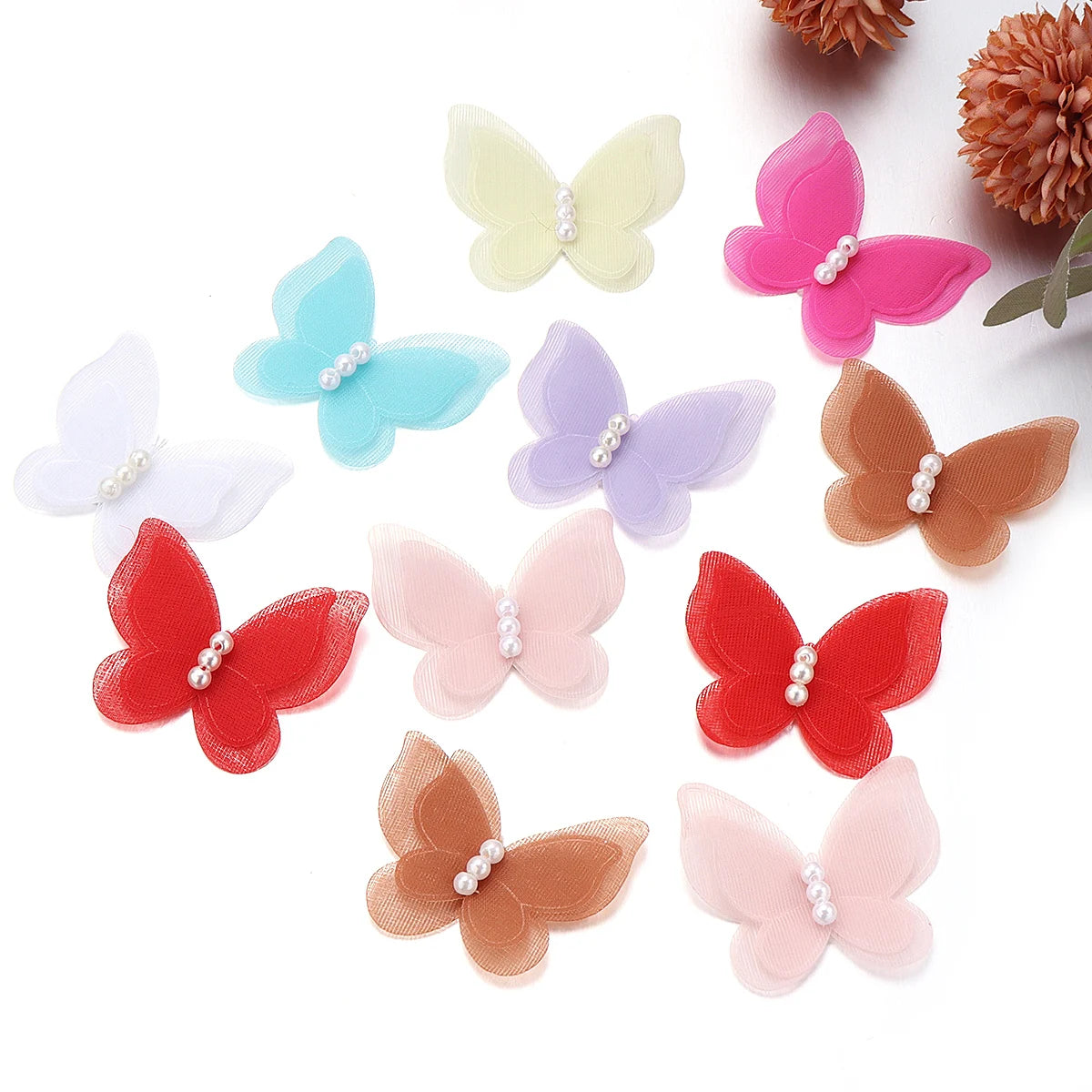 3D Organza Butterfly Appliques