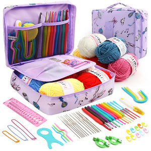 59pcs Beginner Crochet Kit with Storage Bag