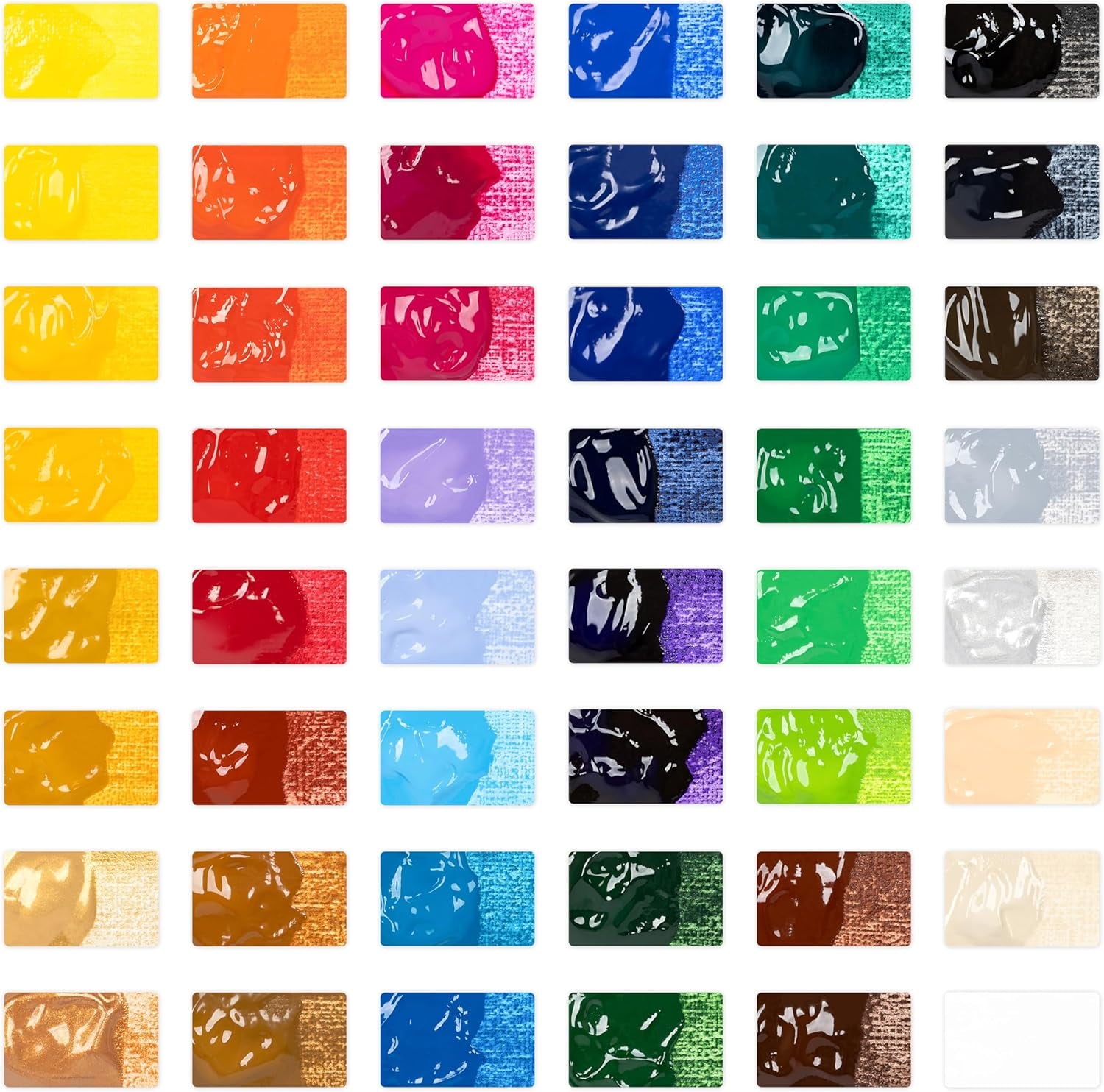 Castle Art Supplies 48 X 22Ml Acrylic Paint Set | New Improved Formula | All-Inclusive Set for Beginners, Adult Artists | Premium Quality Intense Colours | Smooth to Use (New Improved Formula)