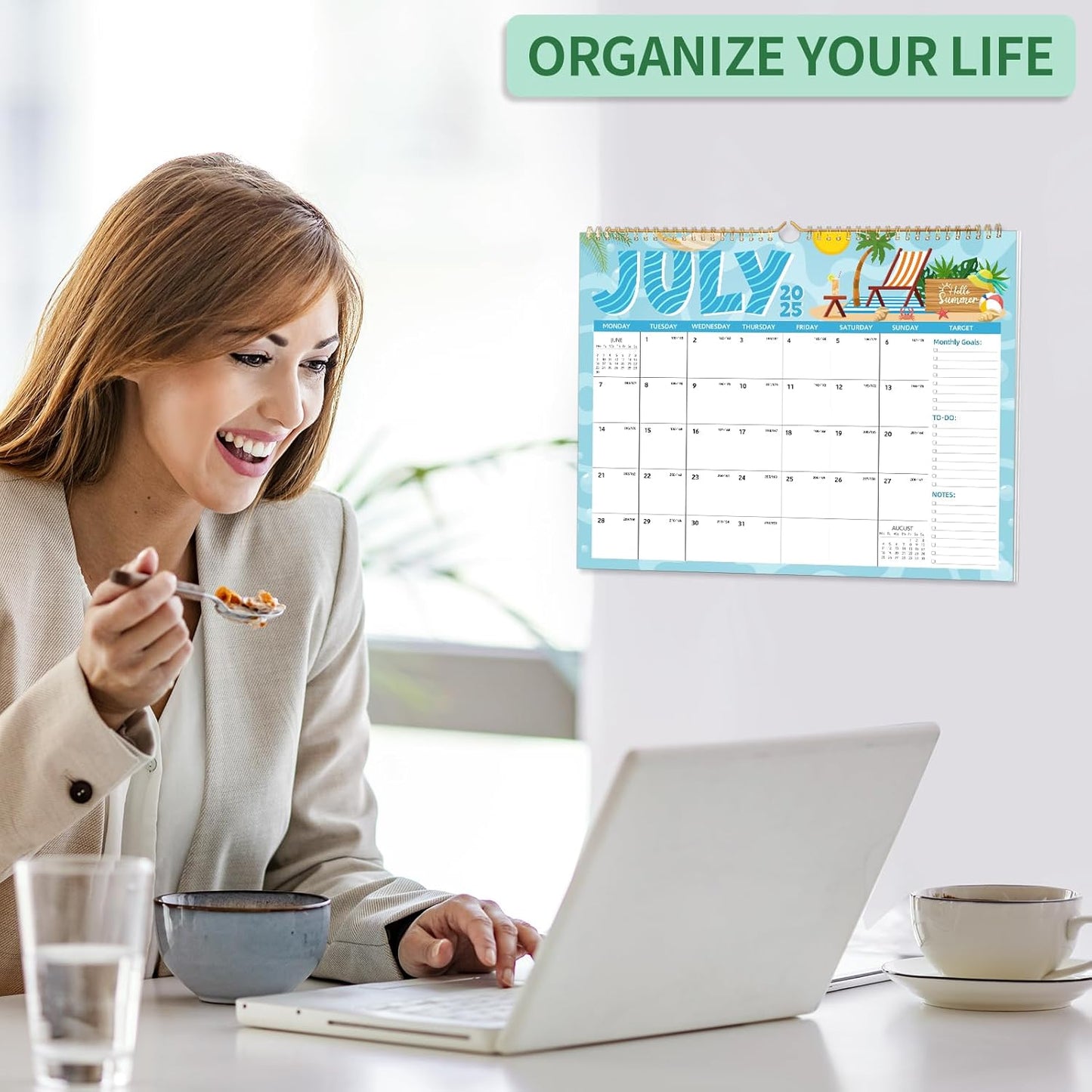 2025-2026 Wall Calendar – 18-Month Planner for Organization & Productivity