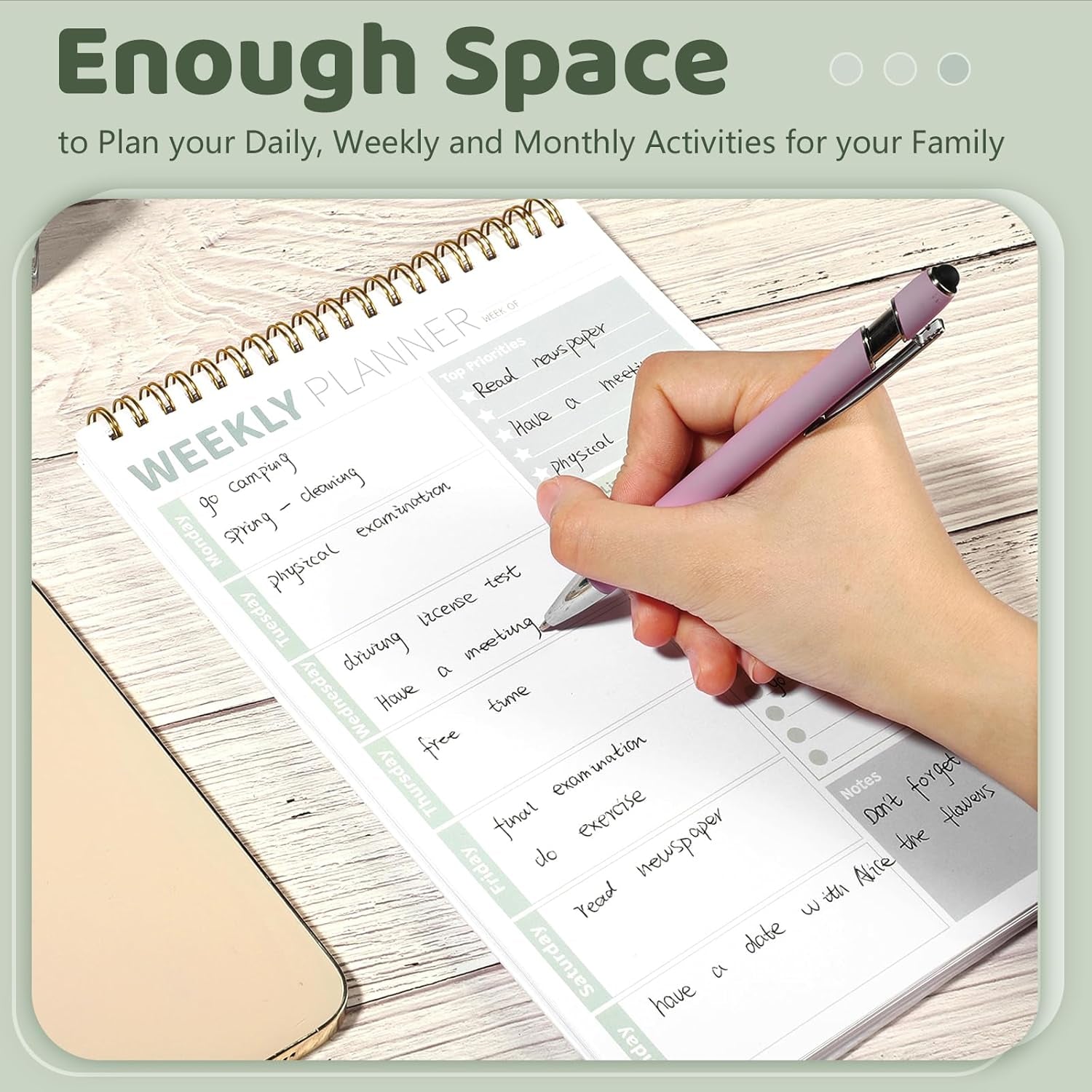 Undated Weekly Planner Pad – Flexible, Organized & Perfect for Productivity
