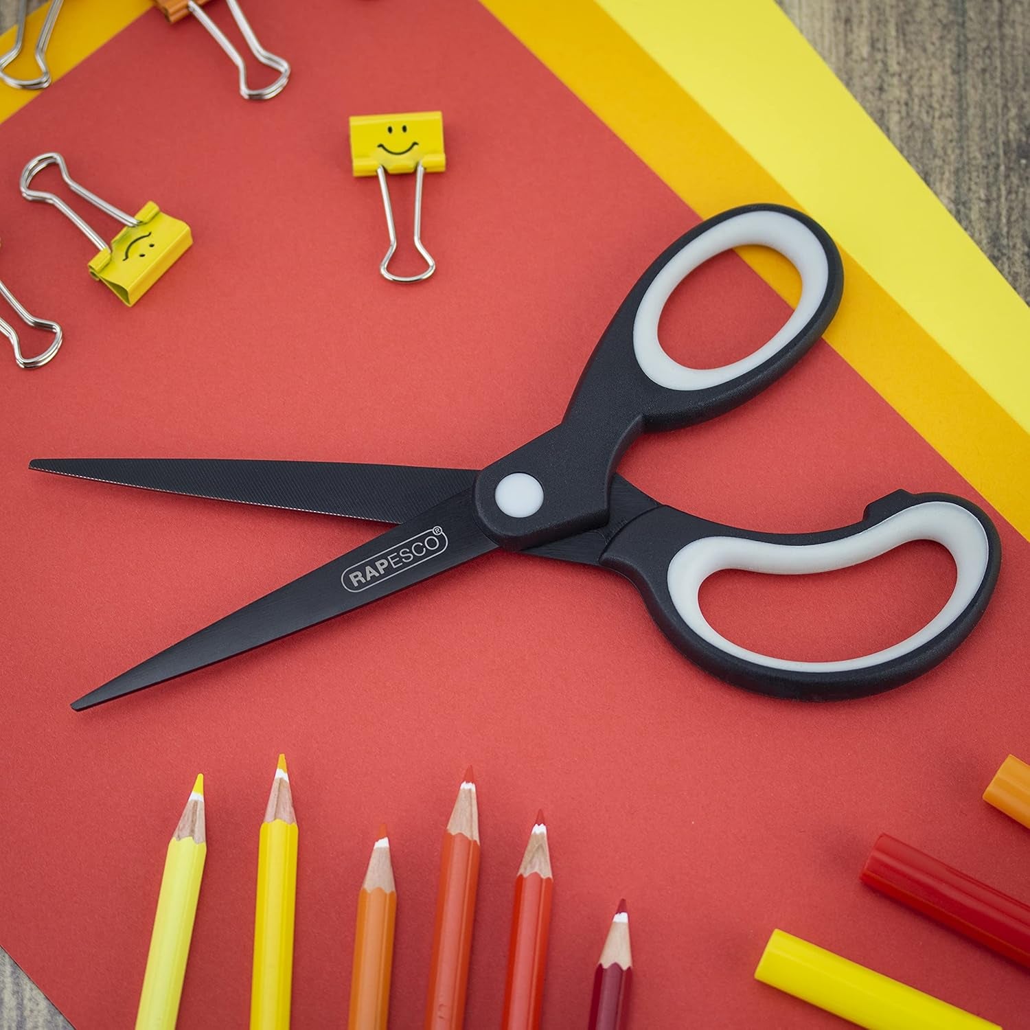 Soft Grip Titanium Coated Scissors – Pack of 3 for Comfort & Precision