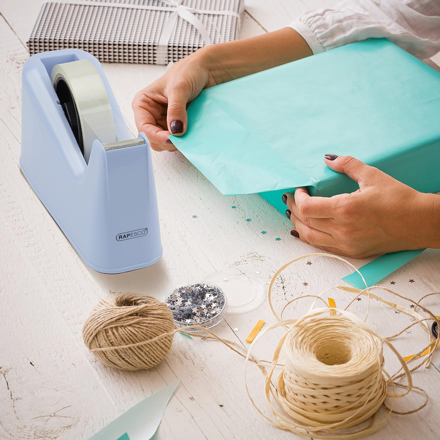 Rapesco 500 Heavy Duty Desktop Tape Dispenser – Durable, Versatile & Ready to Use