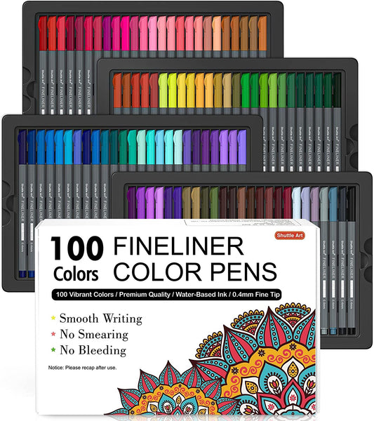 Shuttle Art 100-Colour Fineliner Pen Set