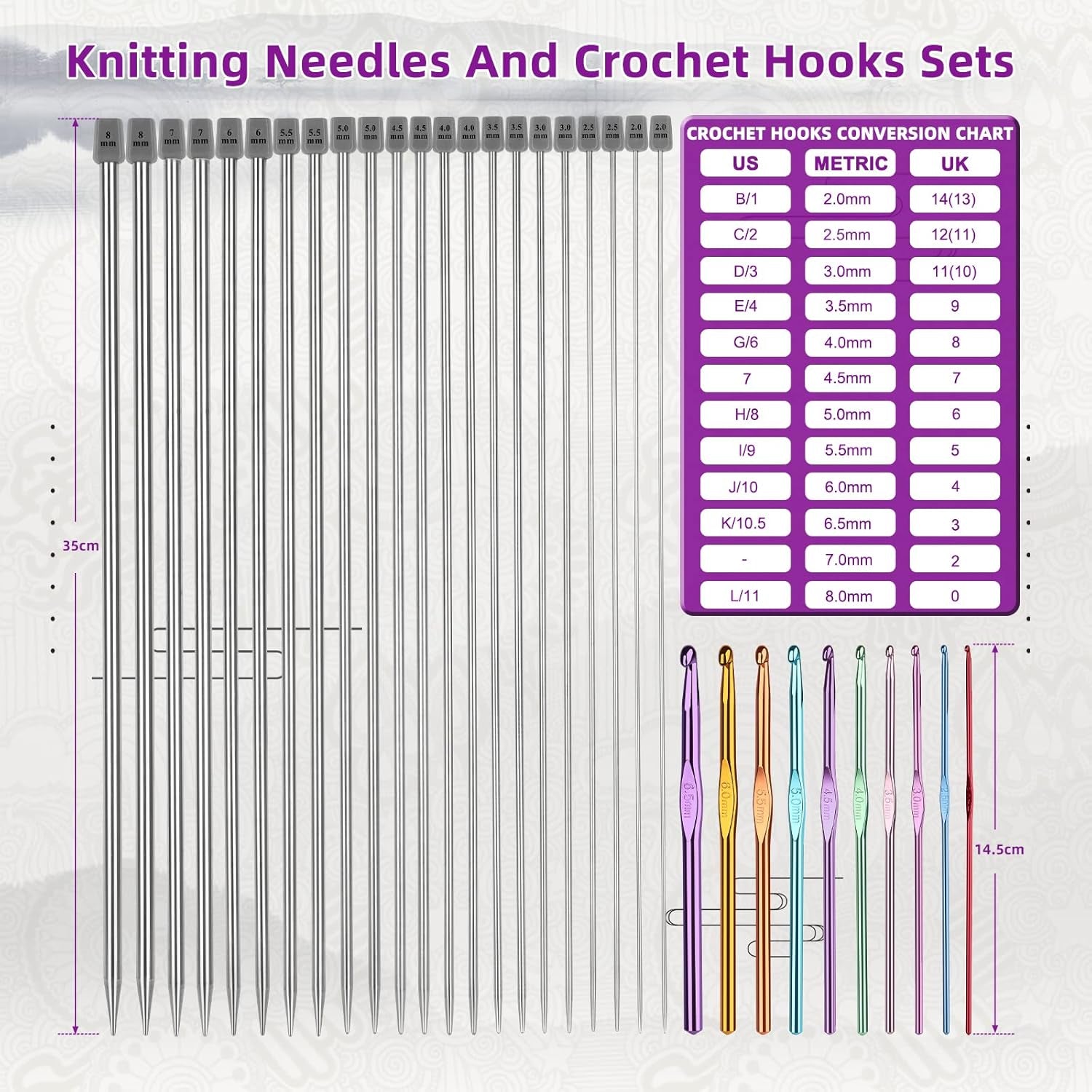 Aeelike Knitting & Crochet Starter Kit – Complete Set for Beginners & Experts