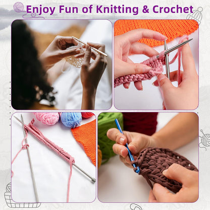 Aeelike Knitting & Crochet Starter Kit – Complete Set for Beginners & Experts