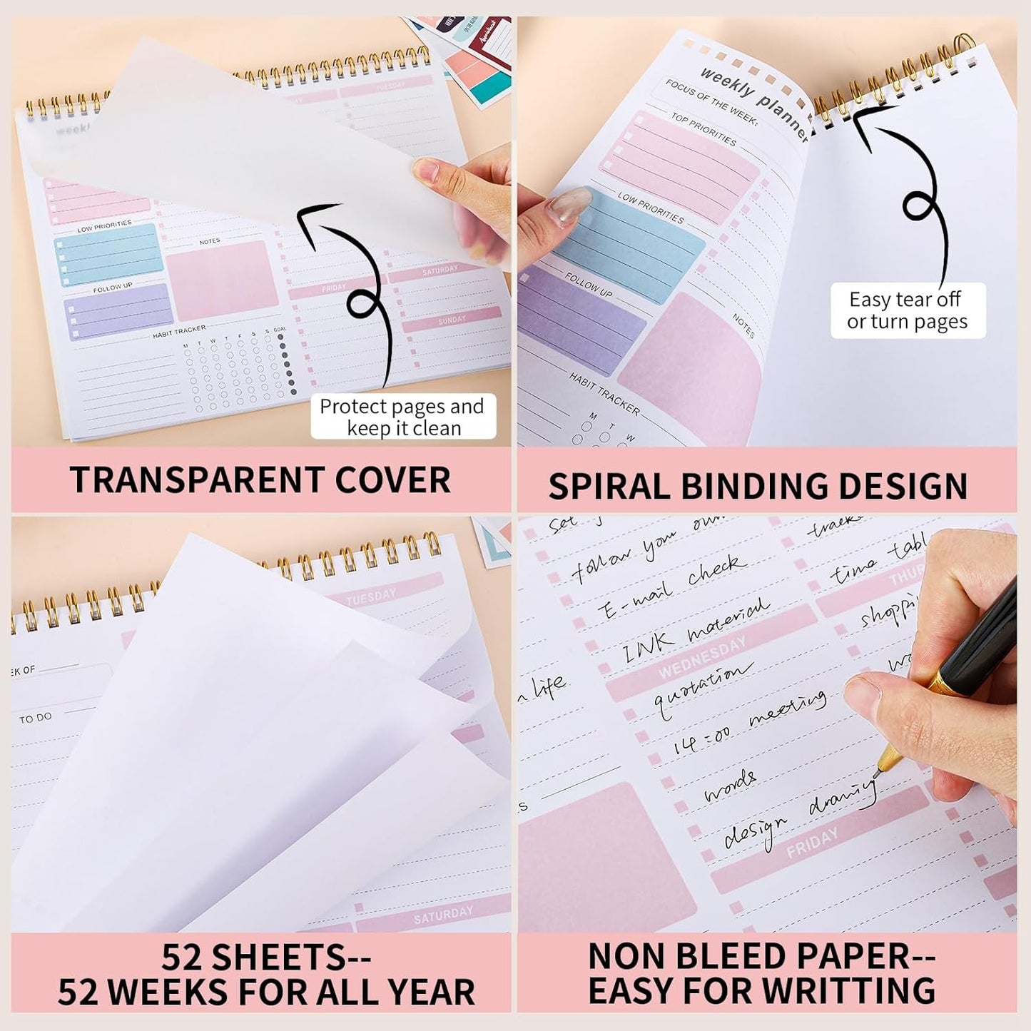 B5 Undated Weekly Planner – Organized, Spacious & Perfect for Productivity