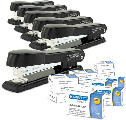 Rapesco 1602 Germ-Savvy Antibacterial Marlin Stapler – Durable, Hygienic & Efficient