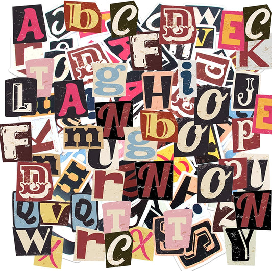 Vintage Alphabet Letter Stickers – 104 Sheets