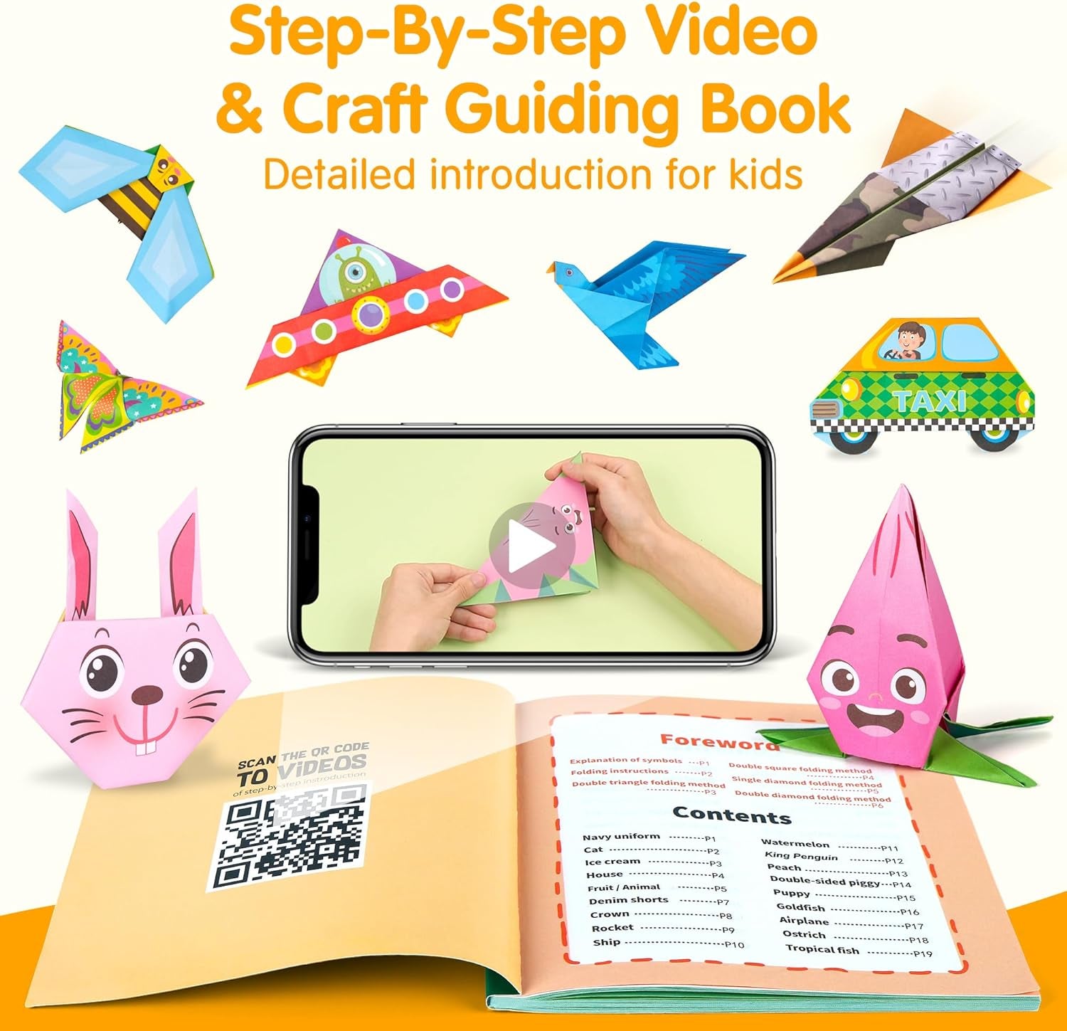 Mocoosy 224-Sheet Origami Paper Kit – Fun, Creative & Perfect for Kids