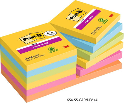 Post-it Super Sticky Notes – Extra Strong Adhesion for Hard-to-Stick Surfaces