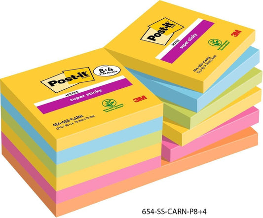 Post-it Super Sticky Notes – Extra Strong Adhesion for Hard-to-Stick Surfaces