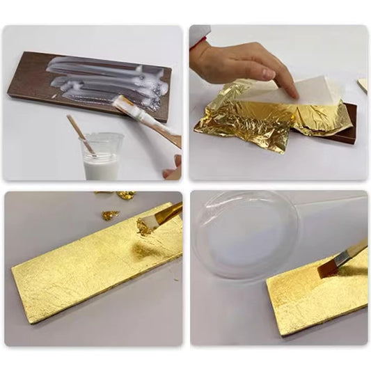 Gilding Adhesive Set – 100ml Water-Based Glue with Brush & Gloves