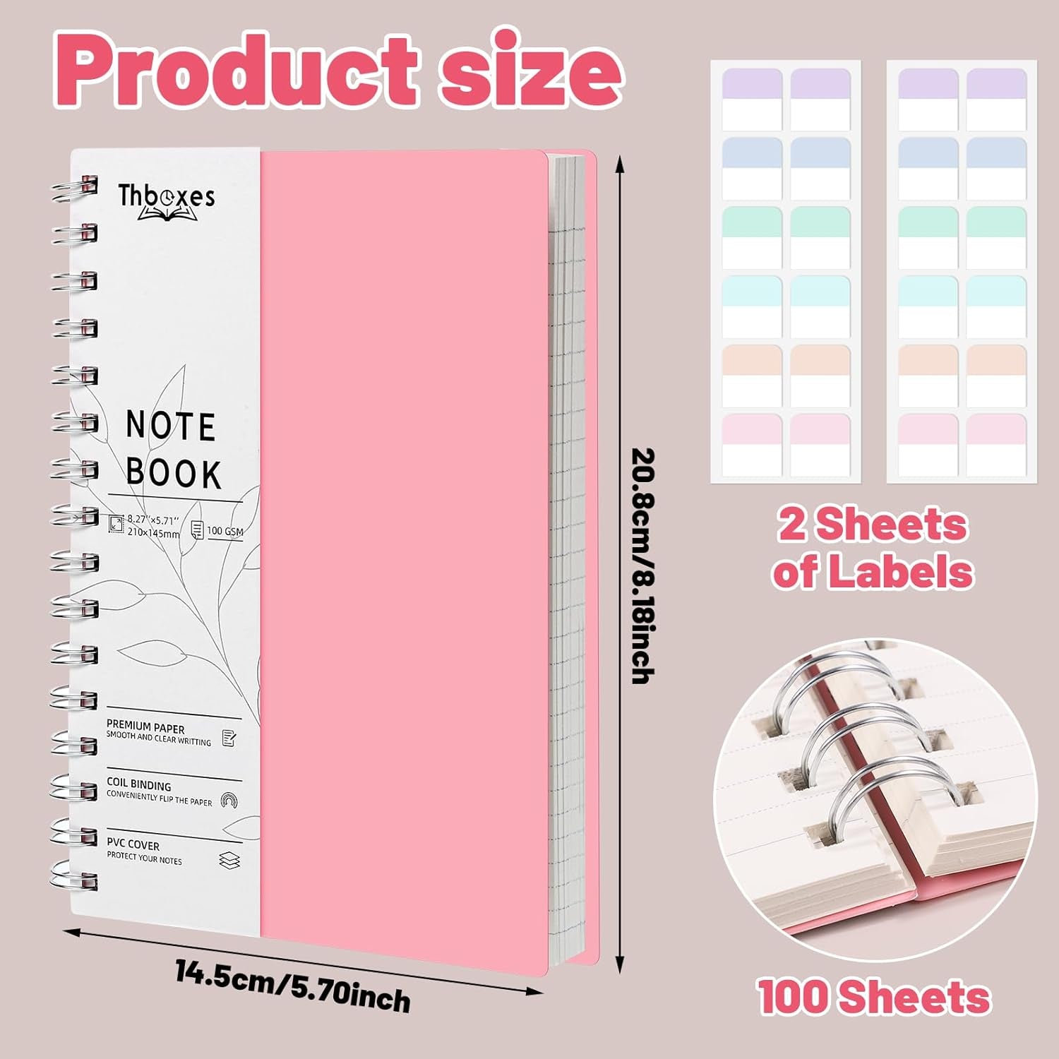 A5 Lined Spiral Notebook – Durable, Organized & Perfect for Everyday Use