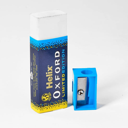 Helix Oxford Twin Pack – Eraser & Pencil Sharpener for Everyday Use
