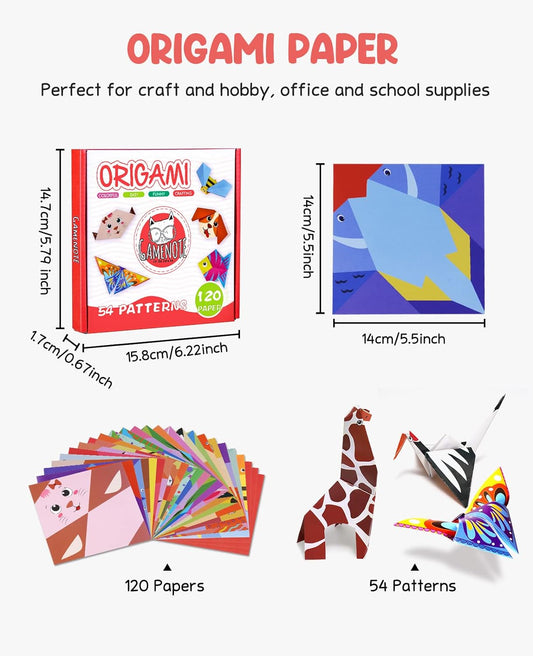 Gamenote Origami Paper Kit – Fun, Creative & Perfect for Kids