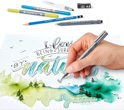 STAEDTLER Hand Lettering & Watercolour Set – High-Quality Art Tools for Creative Expression