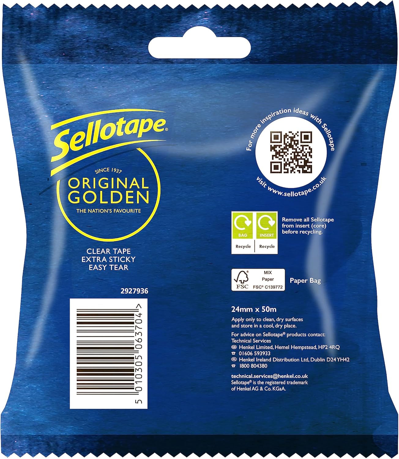 Sellotape Original Golden – Extra Sticky, Strong & Perfect for Everyday Use