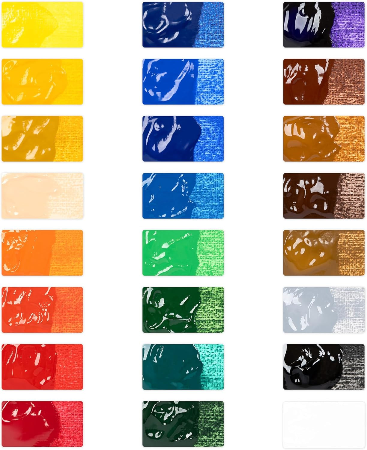 Castle Art Supplies 24 X 12Ml Acrylic Paint Set | Value Beginner Set for Starters or Adult Artists | Premium Quality Intense Colours | Smooth to Use on Range of Surfaces (New Improved Formula)