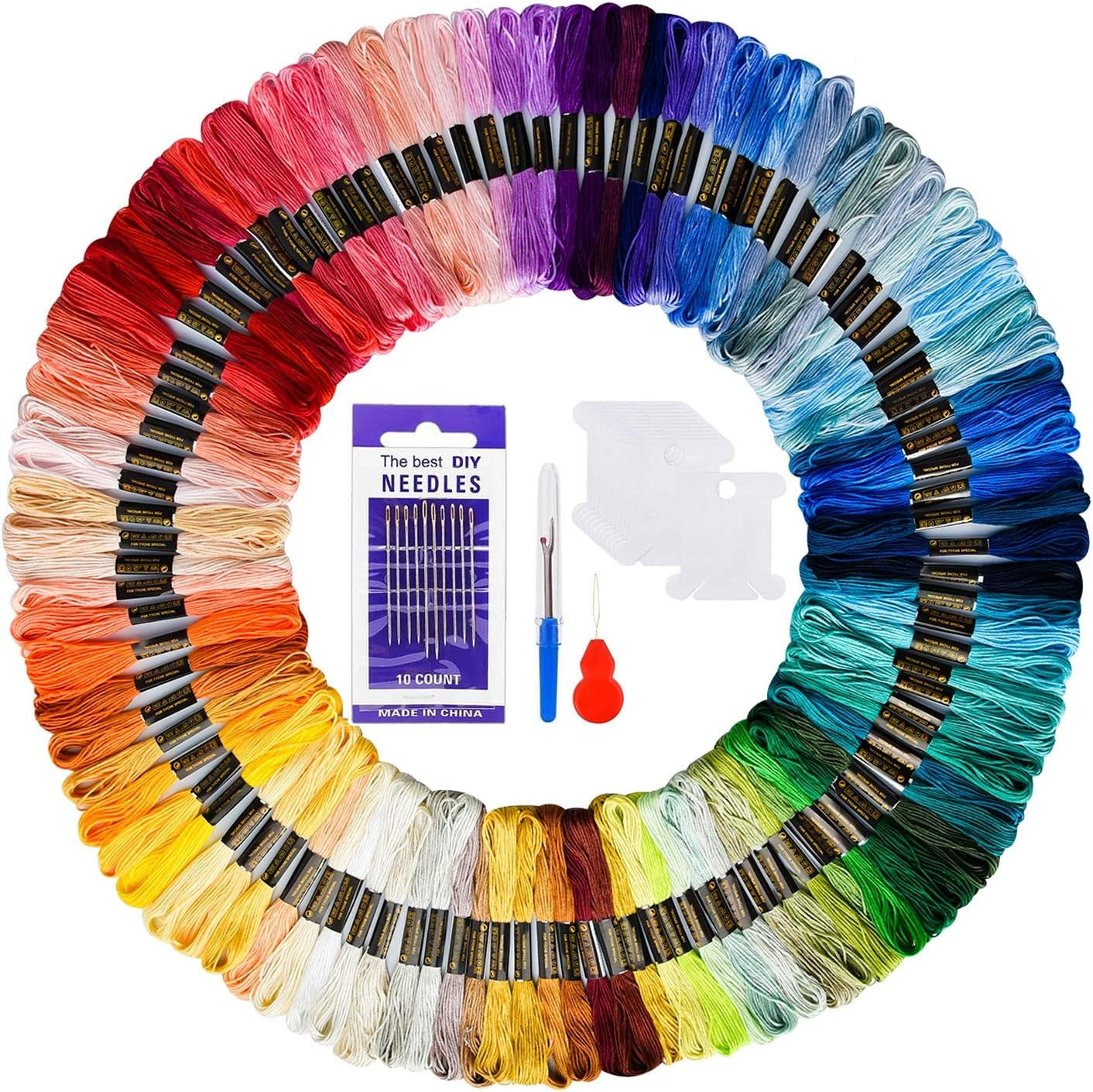 50-Color Embroidery Floss Kit – Vibrant, Durable & Perfect for DIY Crafts
