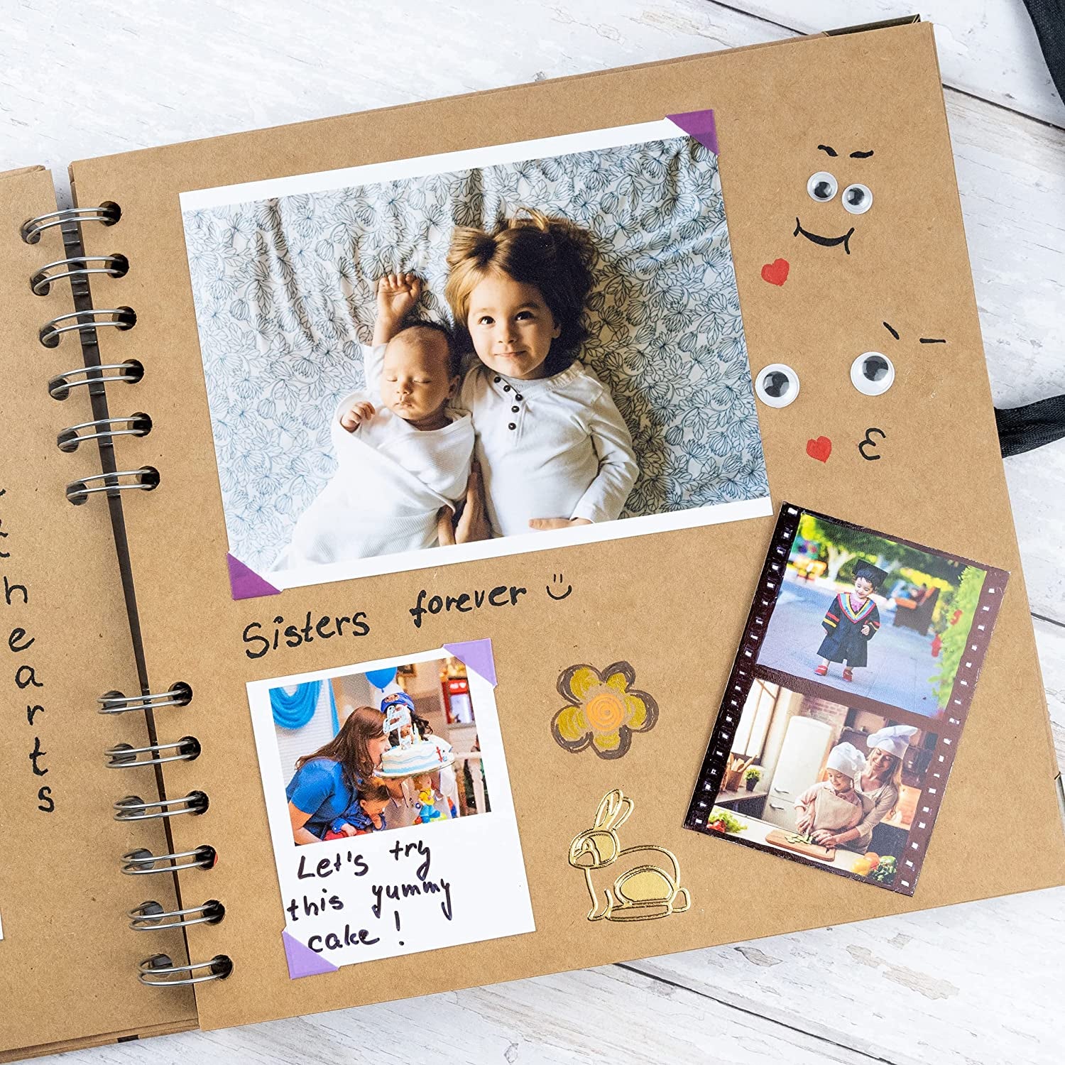 Elegant Scrapbook Memory Book – Preserve & Personalize Your Precious Moments