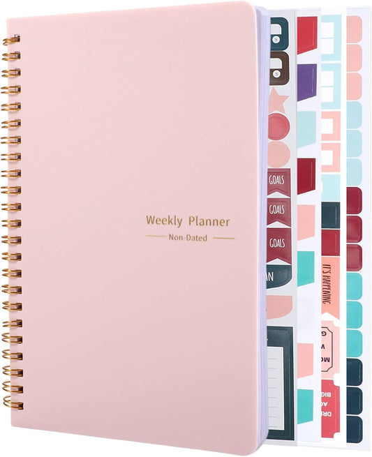 A5 Undated Weekly Planner – Spiral-Bound, Portable & Perfect for Productivity
