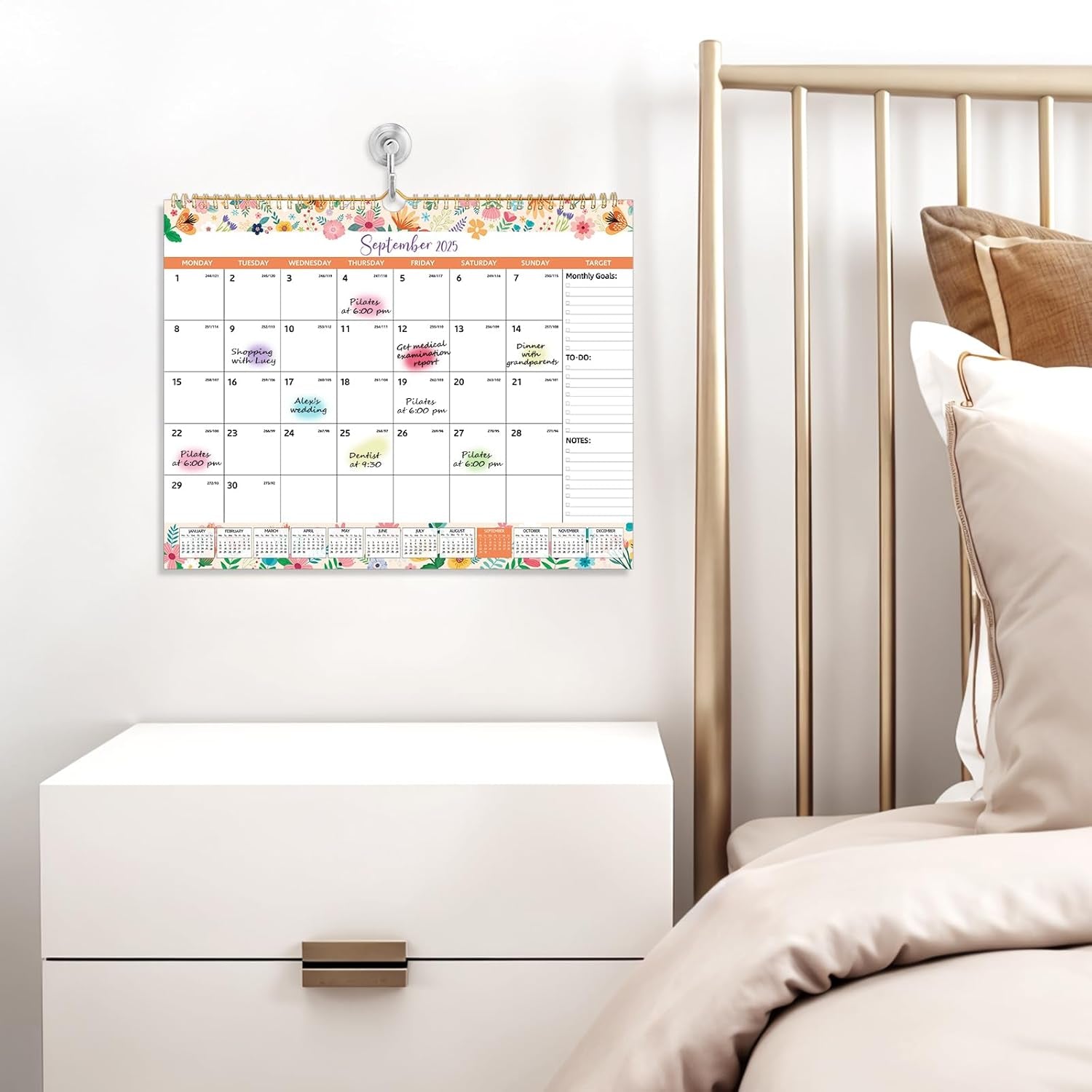 2025-2026 Wall Calendar – 18-Month Planner for Organization & Productivity
