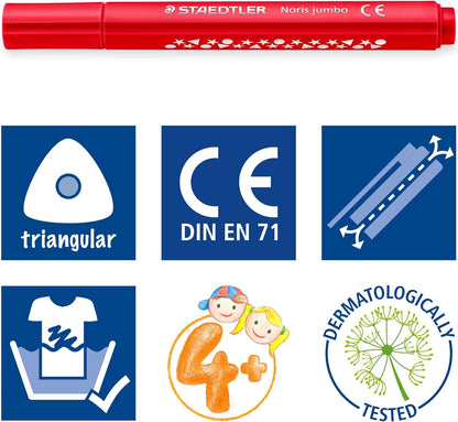 STAEDTLER Noris Jumbo Colouring Markers – Perfect for Young Artists