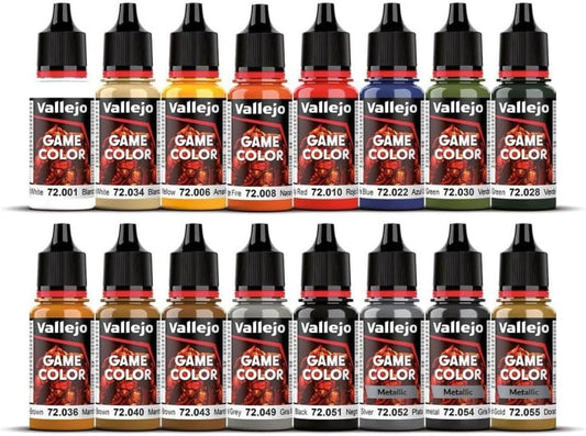 Vallejo Game Color Introduction Acrylic Paint Set – Perfect for Fantasy Miniatures