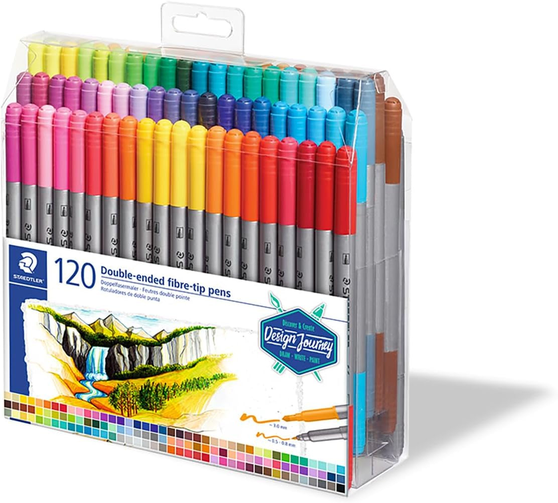 STAEDTLER Double-Ended Fibre-Tip Pens – Versatile & Vibrant for Creative Expression
