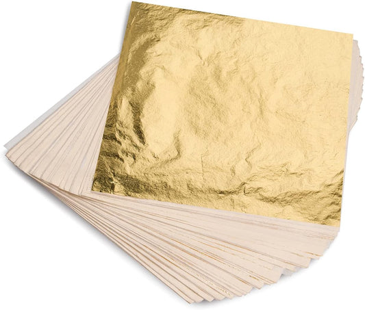 Gilding Leaf Sheets – 100-Pack, 14x14cm (Gold, Copper, Silver Variants)