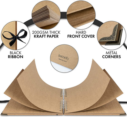 Elegant Scrapbook Memory Book – Preserve & Personalize Your Precious Moments