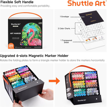 Shuttle Art 89-Piece Dual Tip Marker Set