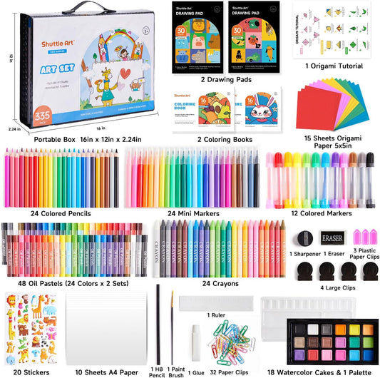 Shuttle Art 335-Piece Kids Art Set – A Complete Creative Kit