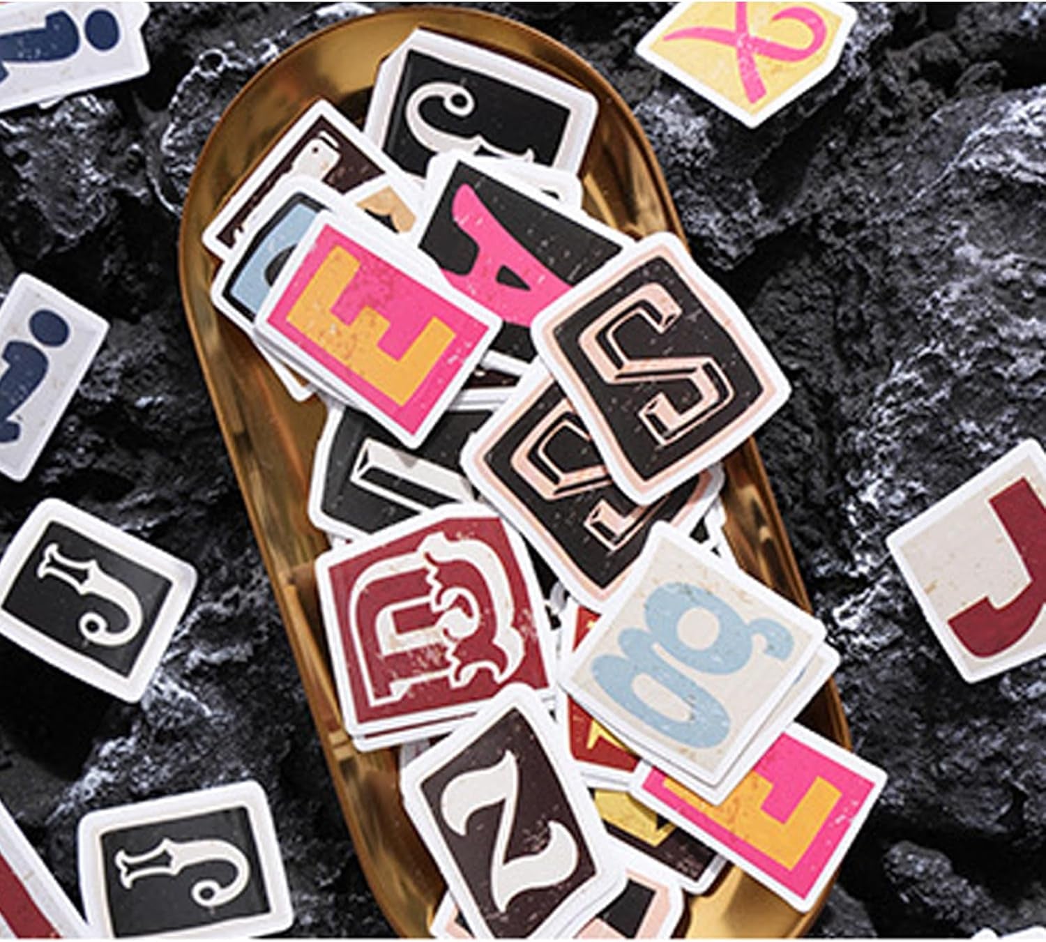 Vintage Alphabet Letter Stickers – 104 Sheets
