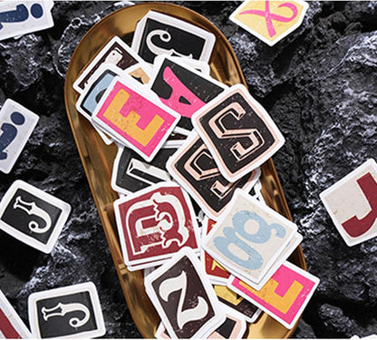 Vintage Alphabet Letter Stickers – 104 Sheets