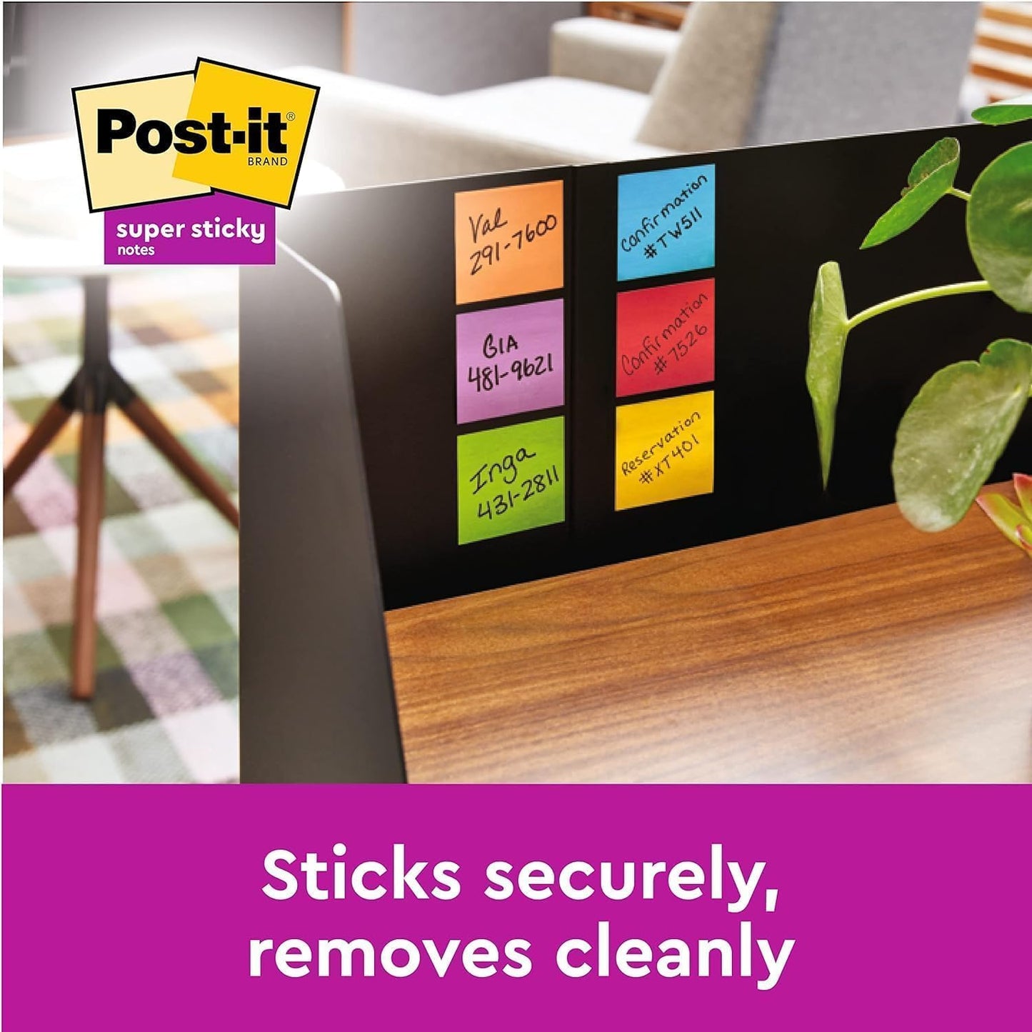 Post-it Super Sticky Notes – Extra Strong Adhesion for Hard-to-Stick Surfaces