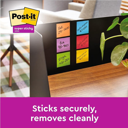 Post-it Super Sticky Notes – Extra Strong Adhesion for Hard-to-Stick Surfaces
