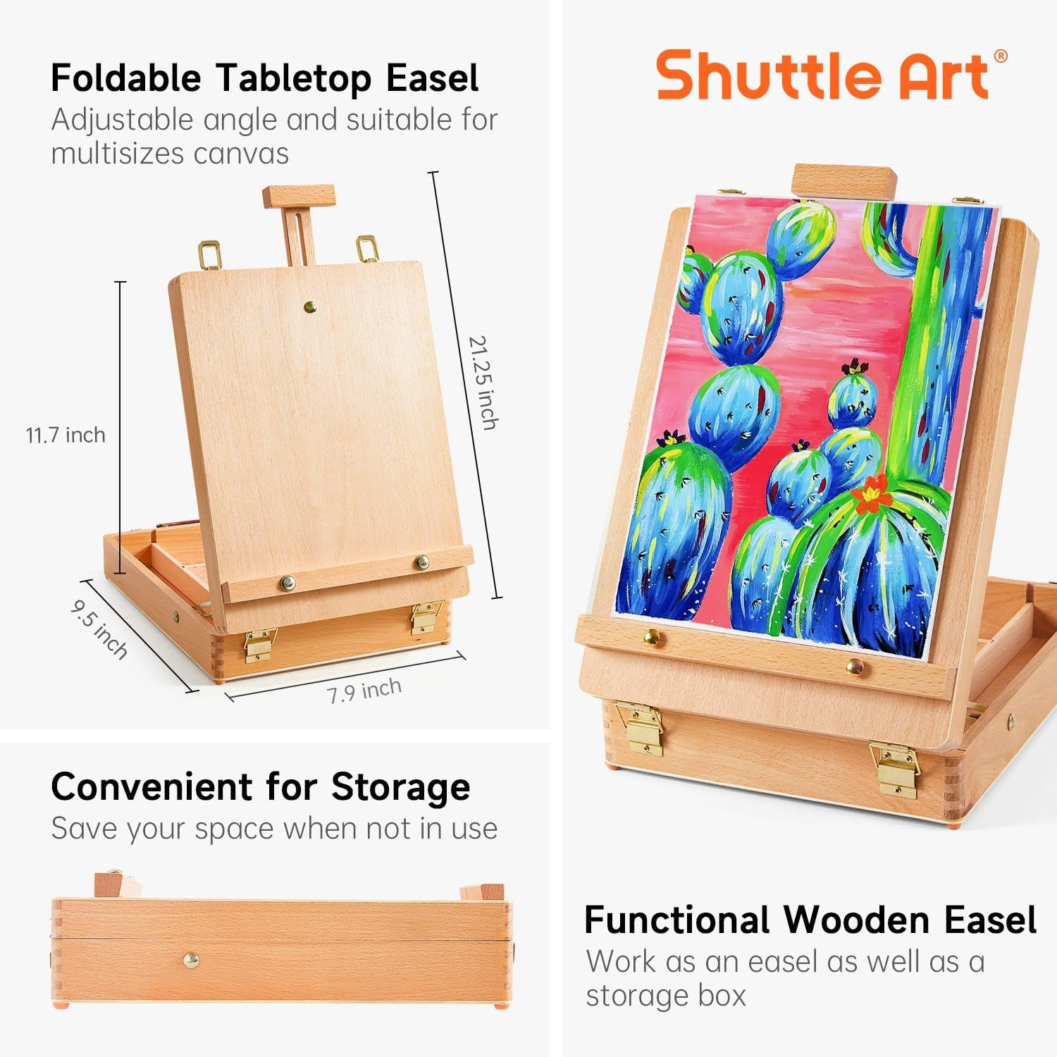 Shuttle Art 59-Piece Acrylic Painting Set – Complete Art Kit for Beginners & Professionals