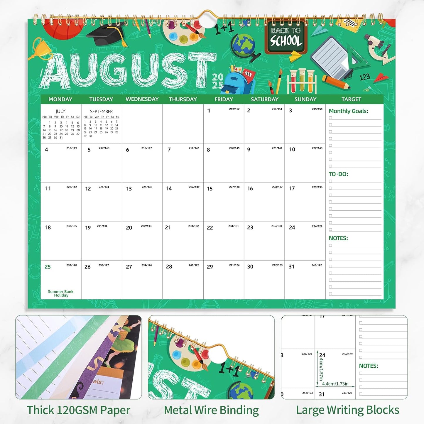 2025-2026 Wall Calendar – 18-Month Planner for Organization & Productivity