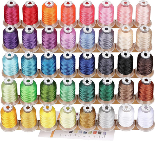 New brothread 40-Spool Polyester Machine Embroidery Thread Kit – Vibrant, Durable & High-Quality