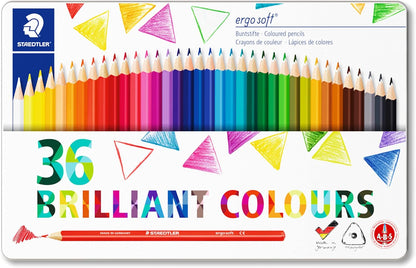 STAEDTLER Ergosoft Coloured Pencils – Vibrant Colours & Ergonomic Design for All Ages