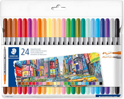 STAEDTLER Double-Ended Fibre-Tip Pens – Versatile & Vibrant for Creative Expression